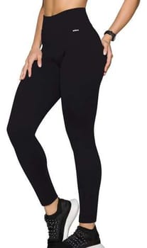 Calça Legging Academia Realça Curvas Selene Original Confort Preto Liso Liso G