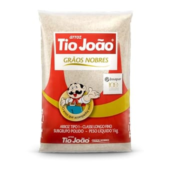 Arroz Branco Tio João Grãos Nobres - 1kg