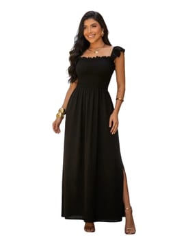 Vestido Longo Casual Soltinho Alcinha Verao Festa Evangelico