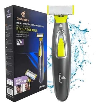 Aparelho De Barbear Eletrico A Prova D'agua Usb Profissional Cor Verde-lima