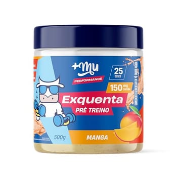 Pré treino, +Mu, Exquenta, Sabor Manga, Com Cafeína, Palatinose e Taurina - 500g