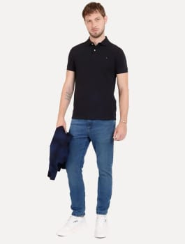 Camiseta Polo Aramis Masculina Basic Piquet Preta
