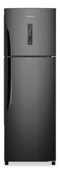Refrigerador Panasonic 391l Black Inox Look Nr-bt44pv3b Black Inox Look