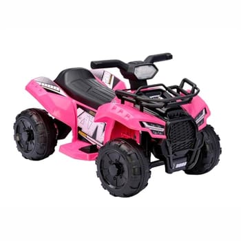 Bang Toys - Quadriciclo Elétrico Infantil Astro 6V - com Luzes de LED, Sons, Entrada USB/MP3, Acelerador no Pedal - Suporta até 30kg - Cor Rosa