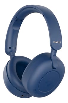 Headphone Havit H655bt Anc Hibrido Bluetooth 5.3 Multiponto Cor Azul
