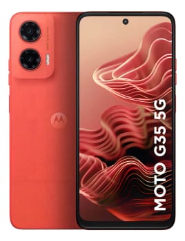 Smartphone Motorola Moto G35 5g - 256gb 4gb Ram+8gb Ram Boost e Camera 50mp Com Ai Nfc Tela 6.7 Com Superbrilho - Coral - Vegan Leather