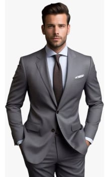 Terno Italiano Slim Cinza/chumbo, Promoção Queima De Estoque