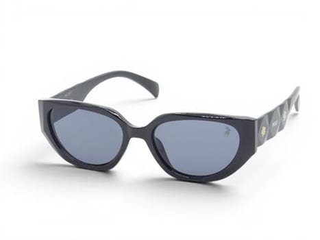 Óculos de Sol Casual Unissex Polo London Club, Lente Proteção UV400 - Kit contém Case Couro ECO (Preto)