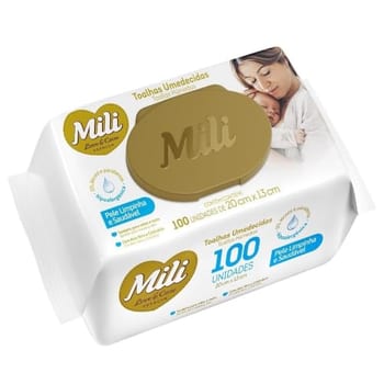 Mili Toalhinha Umedec. Mili Love&Care - 100 Unidades
