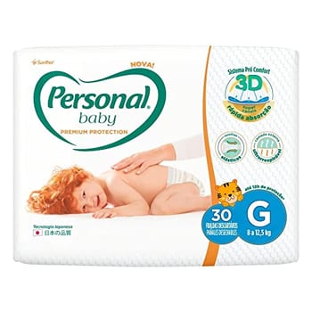 Personal Fralda Baby Premium Protection Grande 30Pads