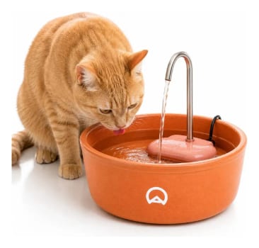 Fonte Bebedouro de Água Automática Amicus Aqua Clay 2,5L Cerâmica Gato