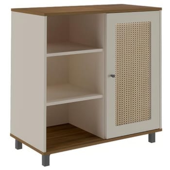 Artely Buffet Charlotte com 1 Porta, Pinho/Off White