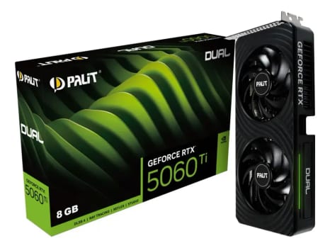 Placa de Vídeo Palit GeForce RTX 5060 Ti Dual 8GB GDDR7 128-bit