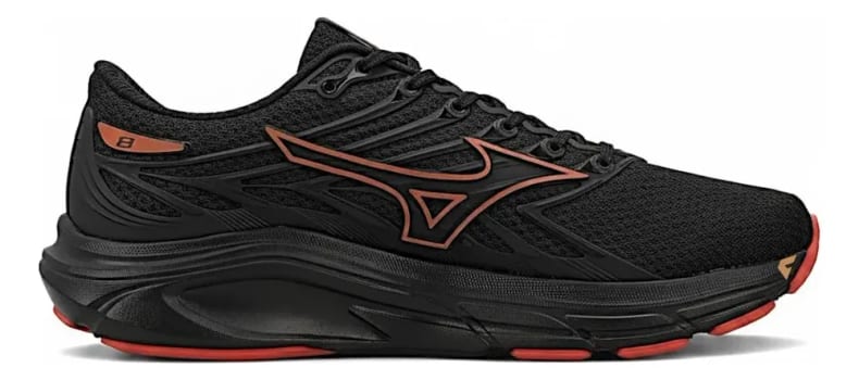 Tenis Mizuno Jet 8 Masculino Preto E Vermelho