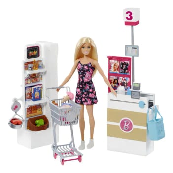 Boneca Barbie Supermercado De Luxo Da Barbie Mattel Frp01