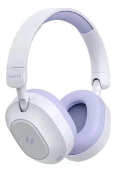 Headphone Gamer Havit H668bt Bluetooth 5.4 Over-ear 3d Multiponto Anc Hibrido 80h Cor Roxa