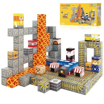 Blocos de Construção Magnéticos STEM Brinquedos Infantil 3D Cubos Montar 2.5cm (84 Peças)
