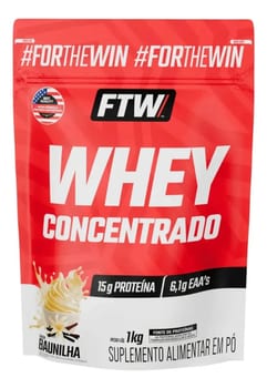 Whey Protein Concentrado 1kg Sabor Baunilha- FTW