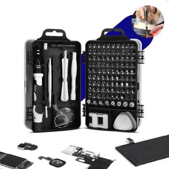 Kit Chave Precisão Profissional 115 Peças Magnético Manutenção Celular Notebook Jogo Compacta Multiuso iPhone Computador Vídeo Game Tablet Philips
