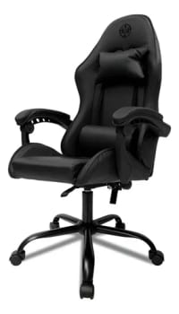Cadeira de escritório TGT Heron TGT-HR gamer preta com estofado de couro sintético