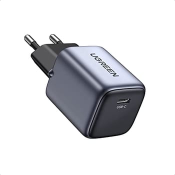 Ugreen Carregador Nexode PD GaN 30W Preto, Modelo: CD319, Certificado Anatel Nº: 06209-23-13824