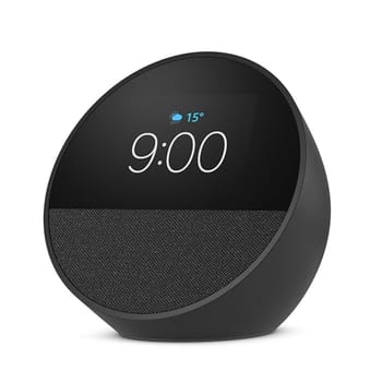 Echo Spot com Alexa (Geração mais recente) | Despertador inteligente com som vibrante | Cor Preta, com Acesso Antecipado à Alexa+