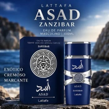 Lattafa Asad ZANZIBAR Masculino 100ml Eau de Parfum Original