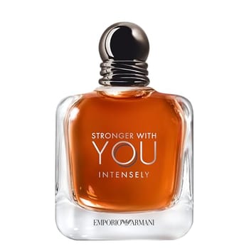 Armani Beauty, Stronger With You Intensely, Giorgio Armani Perfume Masculino EDP, Fragrância Fougère Amadeirada com Notas de Pimenta Rosa, Lavanda