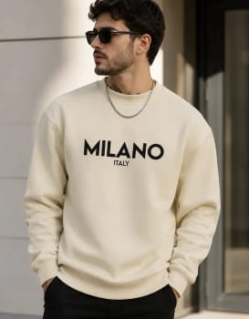 Moletom Milano Gola Redonda Careca Estampa Original