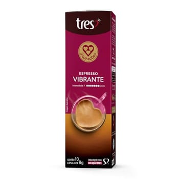 3 Corações Capsula Café Espresso Vibrante TRES - 10 unidades