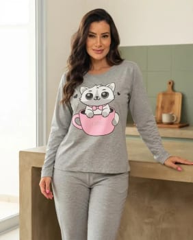 Pijamas De Frio Camisa E Calça De Malha Atacado Promoção
