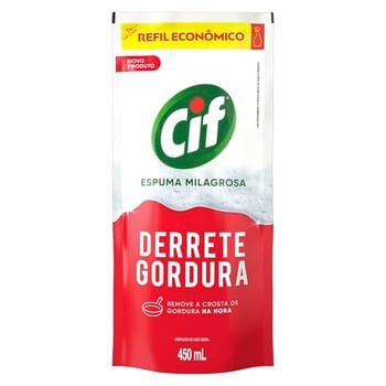 Limpador Especialista CIF Derrete Gordura 450 ml Refil Econômico (Packaging May Vary)