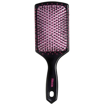 Ricca, Escova Black Pink, Raquete, Desembaraça e escova, Para todos os tipos de cabelos