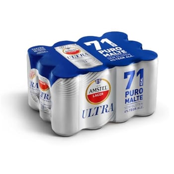 Amstel Ultra Cerveja Puro Malte, Pack 12 Latas 269ml