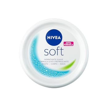 NIVEA Creme Hidratante Soft 48g, Hidratação Suave 48h, Fórmula Leve e Refrescante, Rápida Absorção, Corporal e Facial