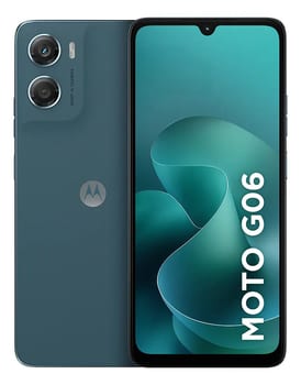 Smartphone Moto G06 Azul 128Gb/4RAm(+8 RAM boost), Câmera 50mp,Bateria 5200mah