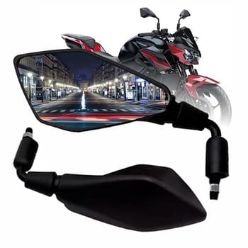 Par de retrovisor Z400 Haste Curta Rebaixada 90° Lente Convexa Honda