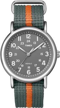 Timex Unissex T2N647 Weekender 38 mm Preto Nylon Slip