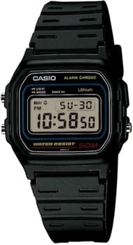 Casio Relógio digital masculino W59-1V clássico preto, Preto, OneSize, Relógio de quartzo, digital