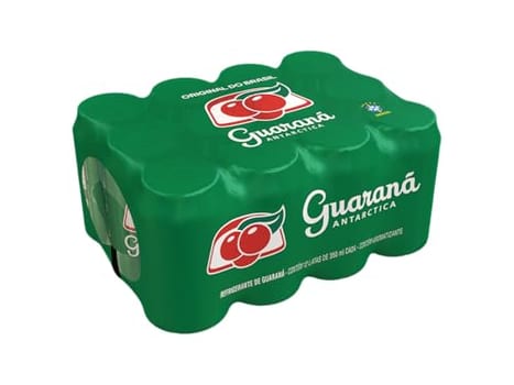 Refrigerante Guaraná Antarctica, Lata 350ml, Pack com 12 unidades