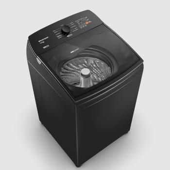 Máquina de Lavar Cinza Platinum Brastemp 14kg com Smart Sensor e Função Reduzir Tempo - BWJ14A9 220v