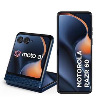 Smartphone Motorola Razr 60-256GB 24GB (12GB RAM+12GB Ram Boost) Tela dobrável 6,9" pOLED e externa 3,6” Moto AI camera IP48 - Azul Marinho