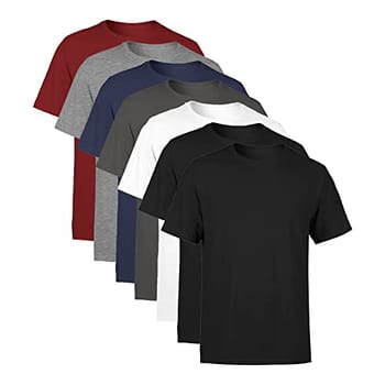 Kit 7 Camisetas Masculina Manga Curta Lisa Algodão Premium (BR, Alfa, GG, Regular, Colorido)