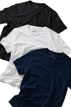 Kit 3 Camisetas Básicas Gola V Polo Wear Sortido