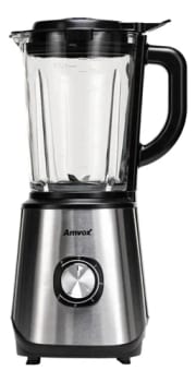 Liquidificador 1,7litros 5 Velocidades 800w Amvox Inox Preto Cor Prateado