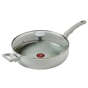 Frigideira Funda 30cm Tefal Refresh Ceramic Cinza Perfeita Para Receitas de Alta Capacidade com Revestimento Cerâmico, Thermo-Sinal®, Alça lateral e