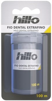 Fio Dental Extra Fino, 100 Metros Hillo, Ideal para Dentes Muito Próximos e Usuários de Aparelho Ortodôntico ou Invisalign
