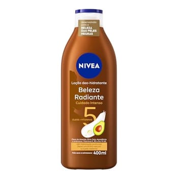 NIVEA Hidratante Desodorante Beleza Radiante Cuidado Intenso 400ml - Desenvolvido especialmente para a beleza da pele negra, ajuda na reparação das