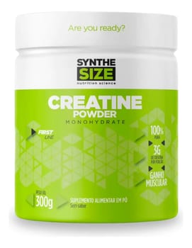 Creatina Monohidratada 100% Pura Pote 300g - Synthesize - Sem Sabor