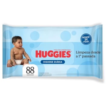Huggies Lenços Umedecidos Higiene Diária Rendem 2x Mais 88 Un
